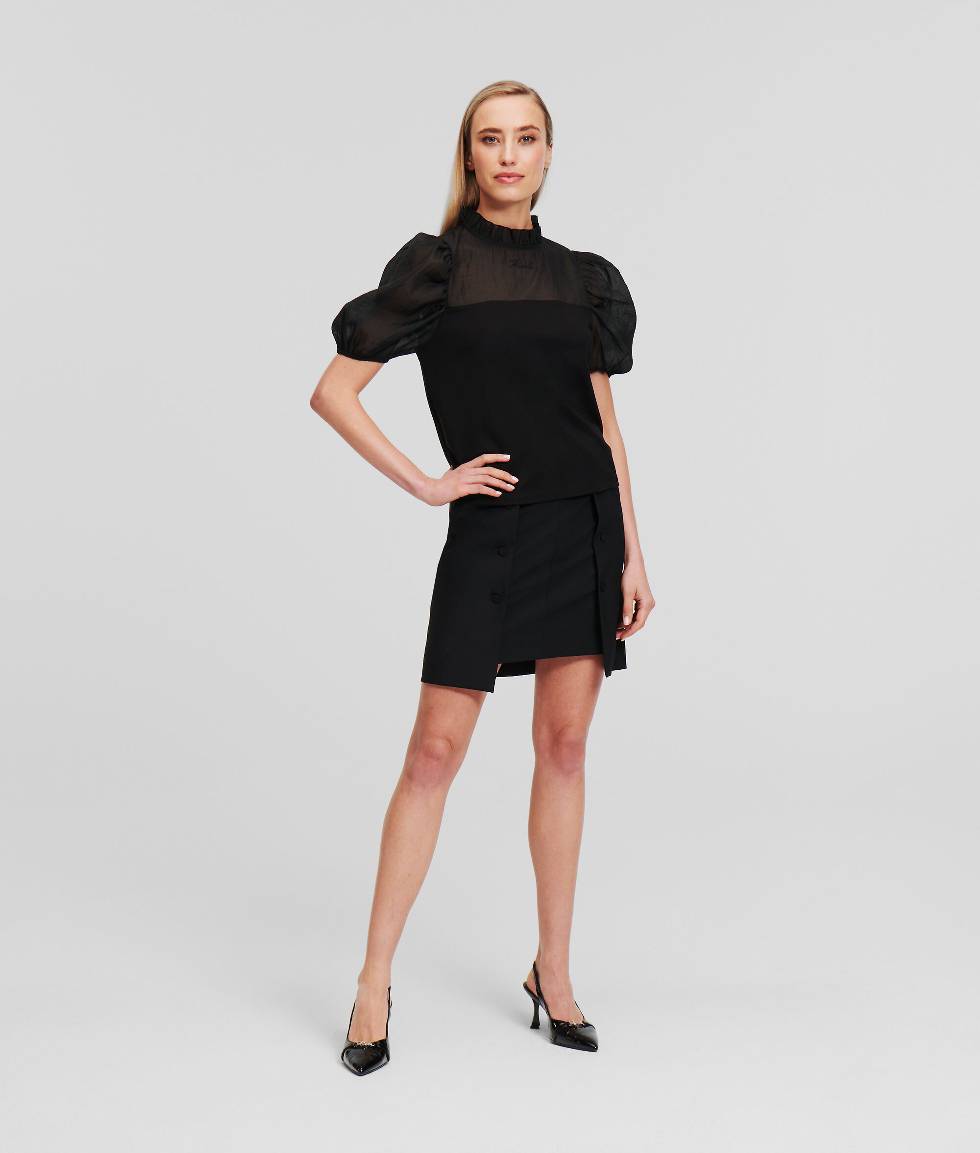 (image for) First-Class Organza Panelled Top